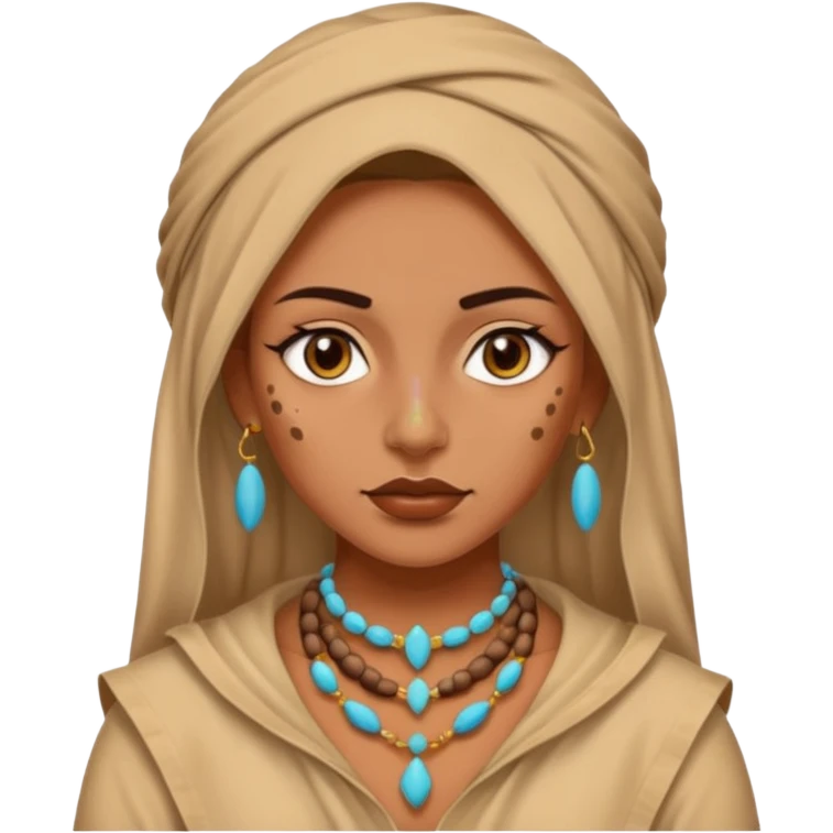 desert woman outfit with piercings just face  emoji
