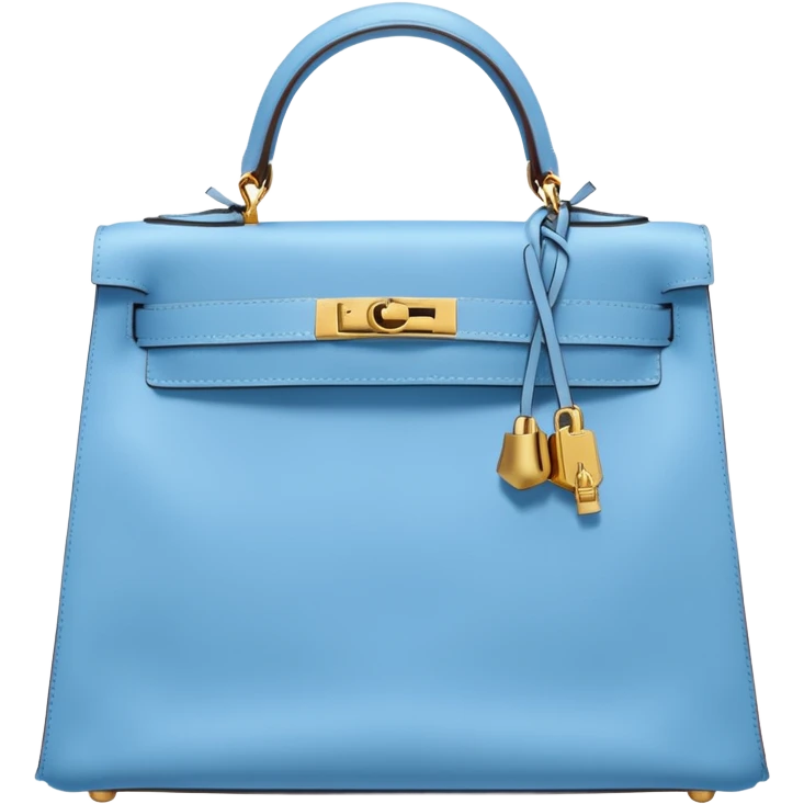 hermes kelly sky blue color bag  emoji
