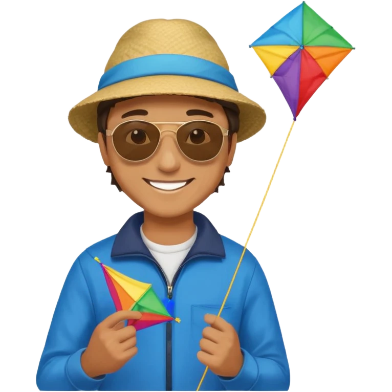 man holding kite emoji