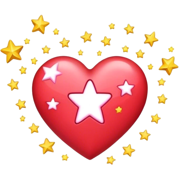 Heart with shooting stars emoji