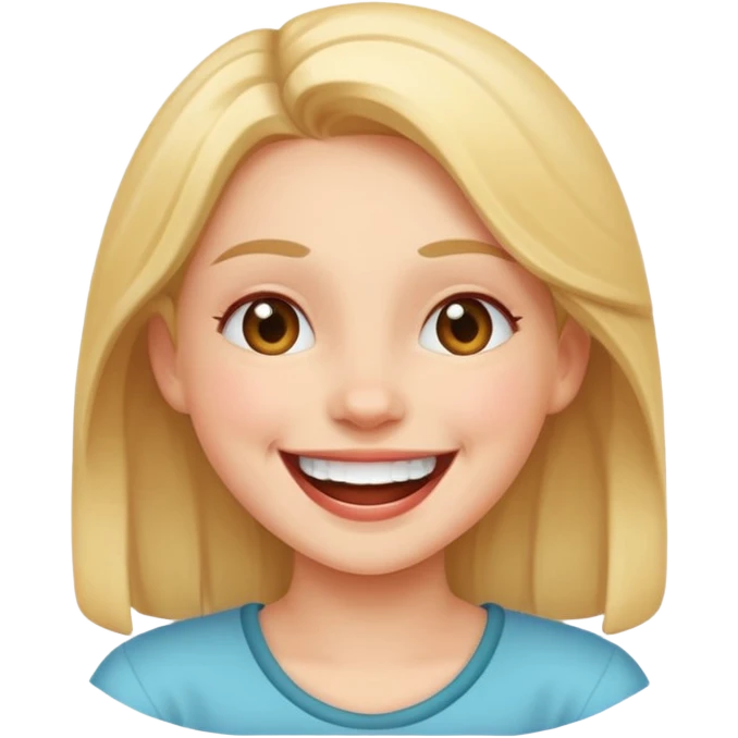 Girl joking herself emoji