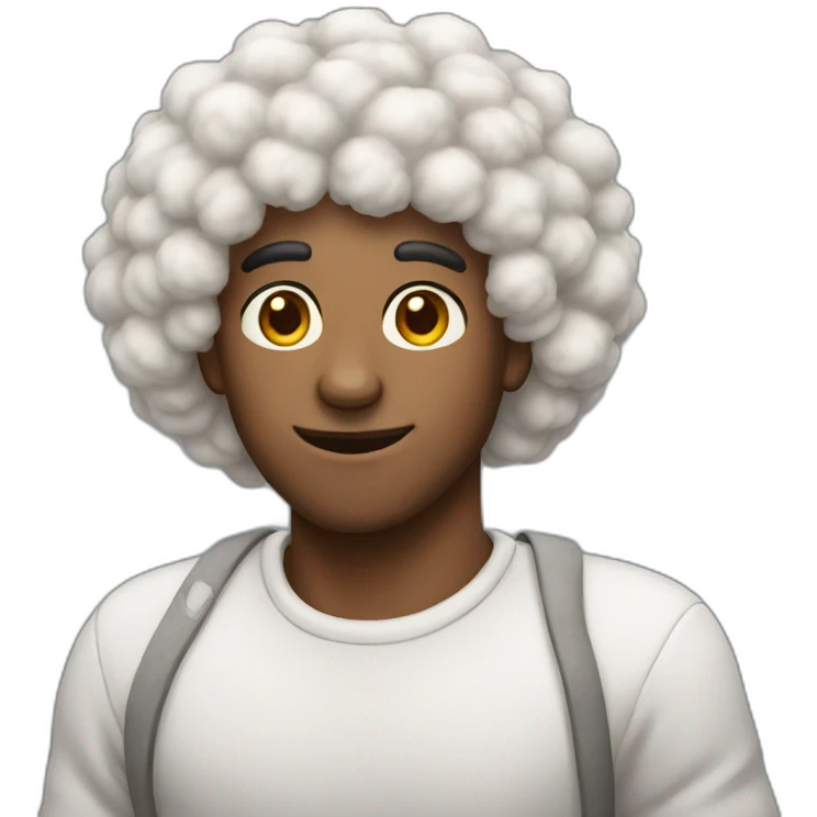 a guy looks like a sheep emoji