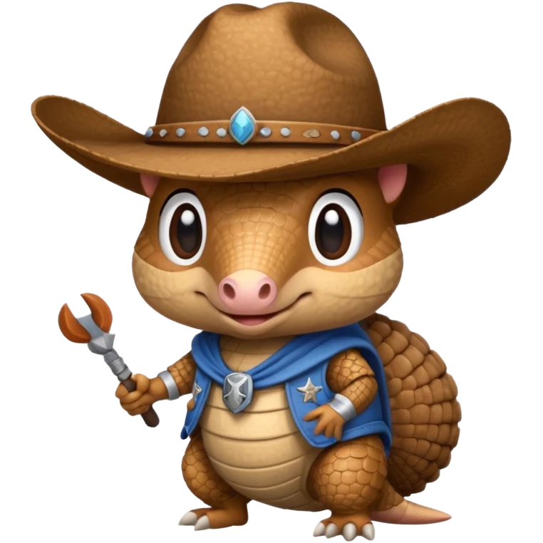 armadillo with cowboy hat team logo  emoji