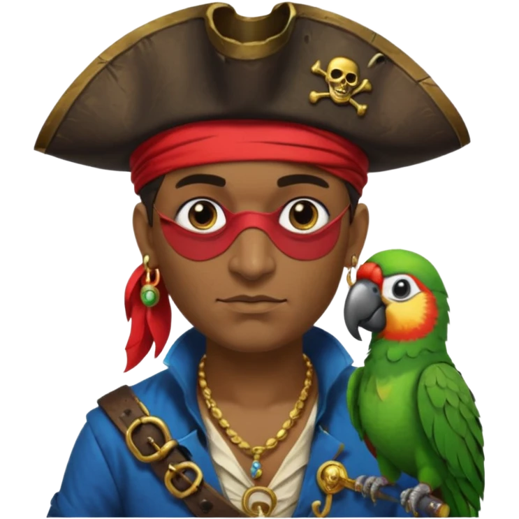 pirate and parrot emoji