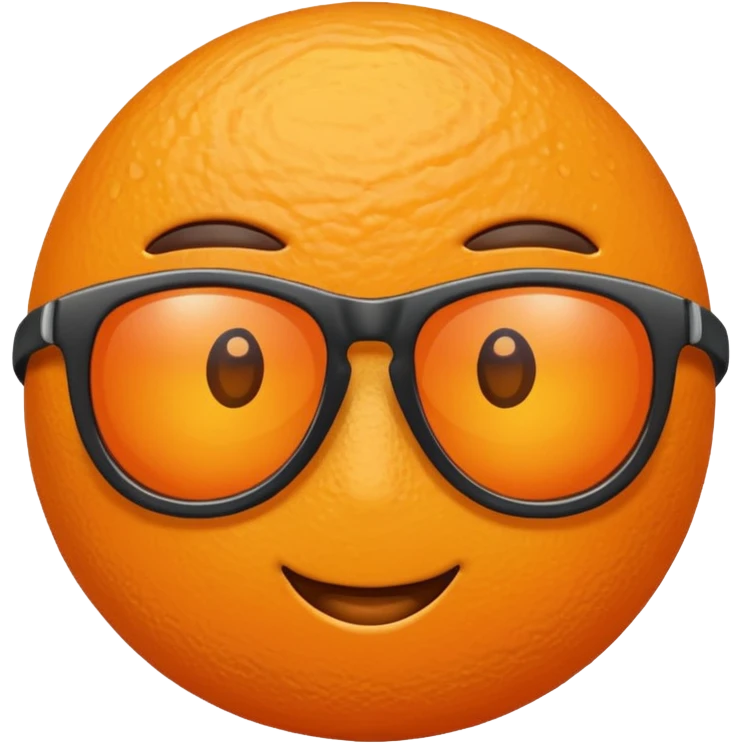 orange in sunglasses emoji