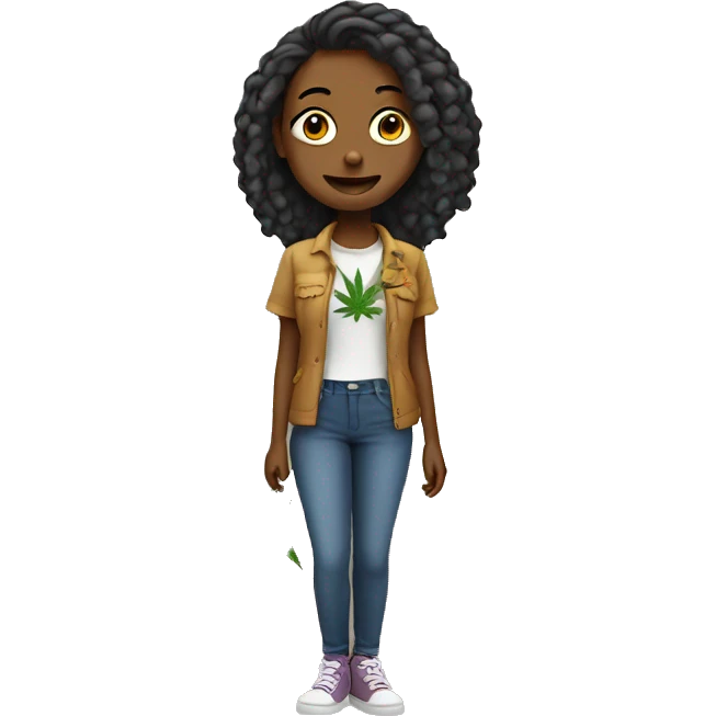 girl weed  emoji