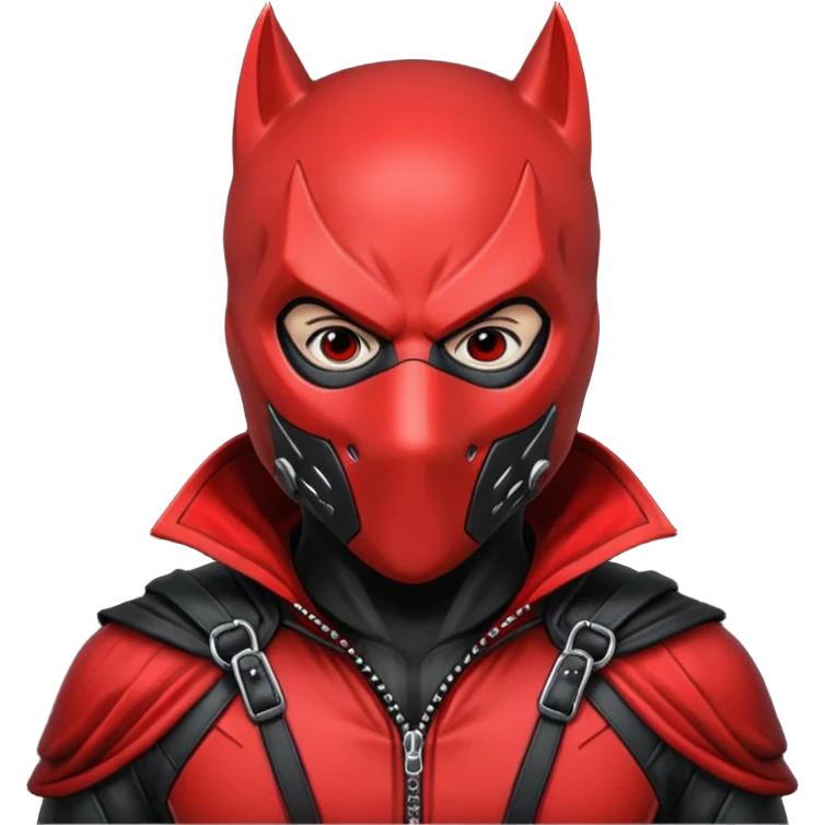 red hood with mask emoji