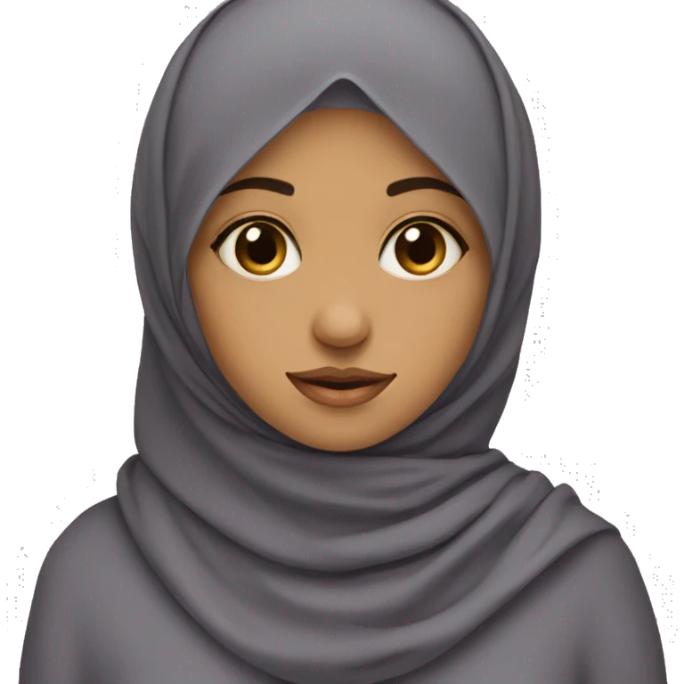 Hijabi girl shy emoji