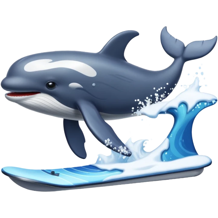 Whale snowboarding  emoji