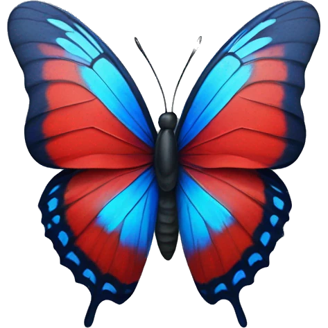 Red and blue butterfly  emoji