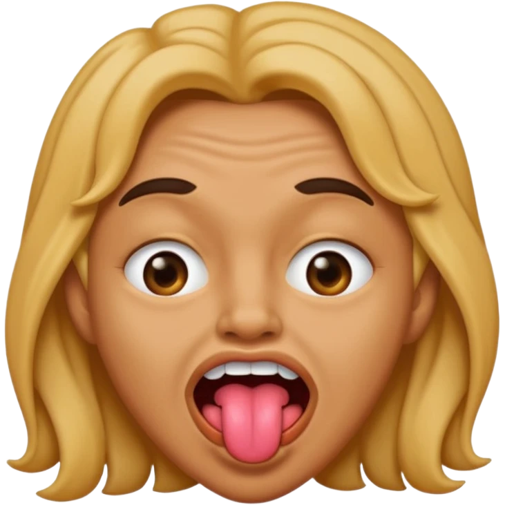 tongue over teethe and face scrunched sassy emoji