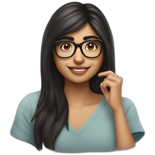 Mia khalifa qui joue du piano  emoji