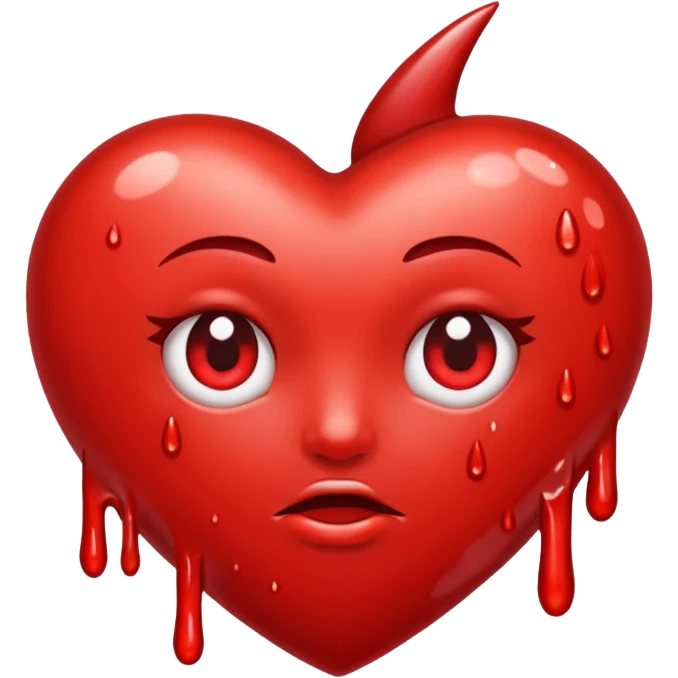 glitter red blood emoji