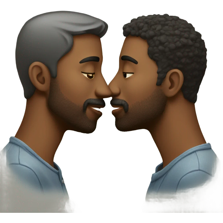 Man kissing man emoji