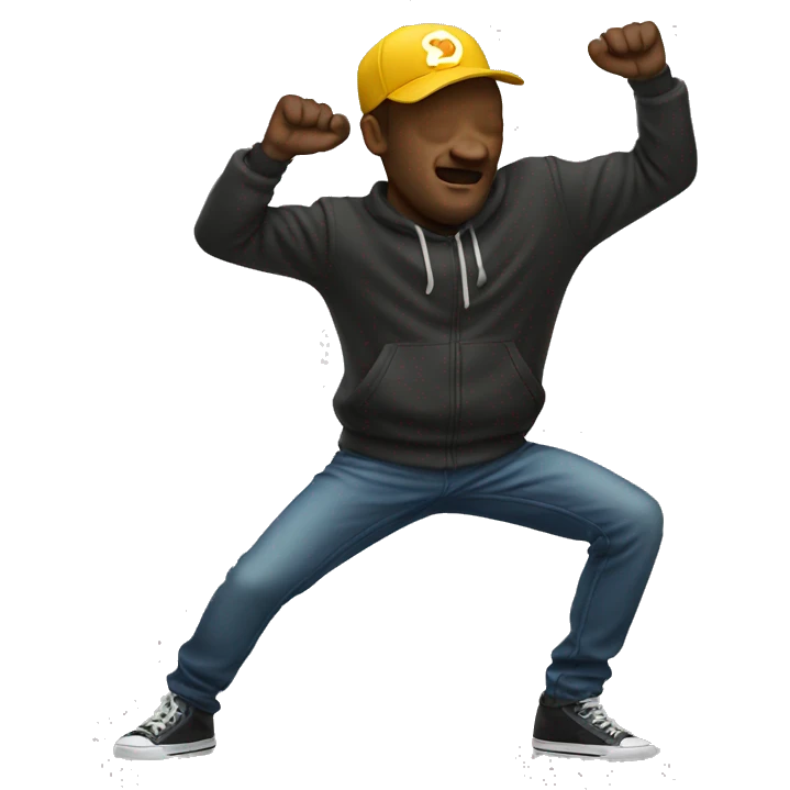 Man dabbing emoji