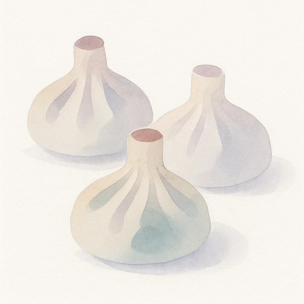 khinkali dumplings, watercolor style, soft colors, light texture emoji