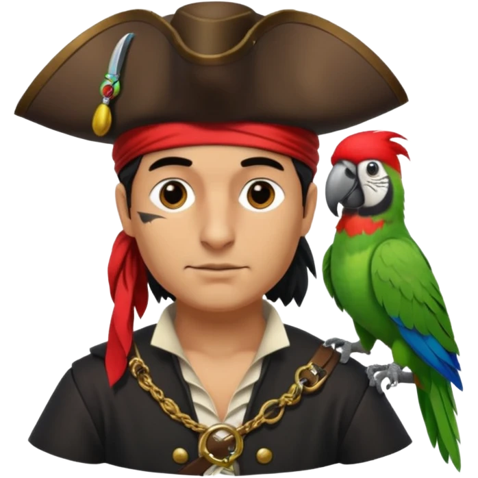 pirate and parrot emoji