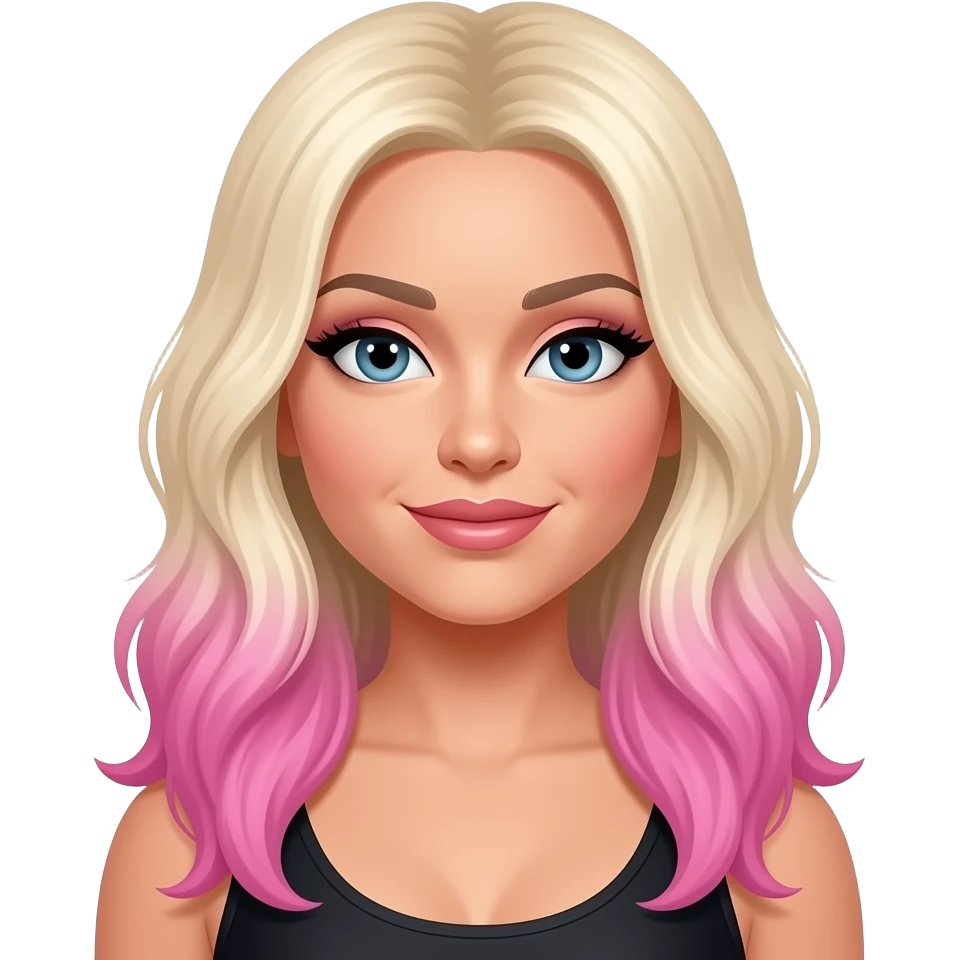 alexa bliss blond hair and hair pink emoji