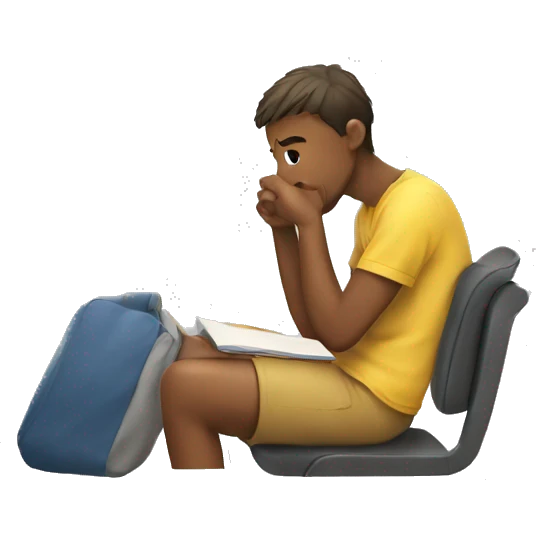 students sitting and chatting emoji
