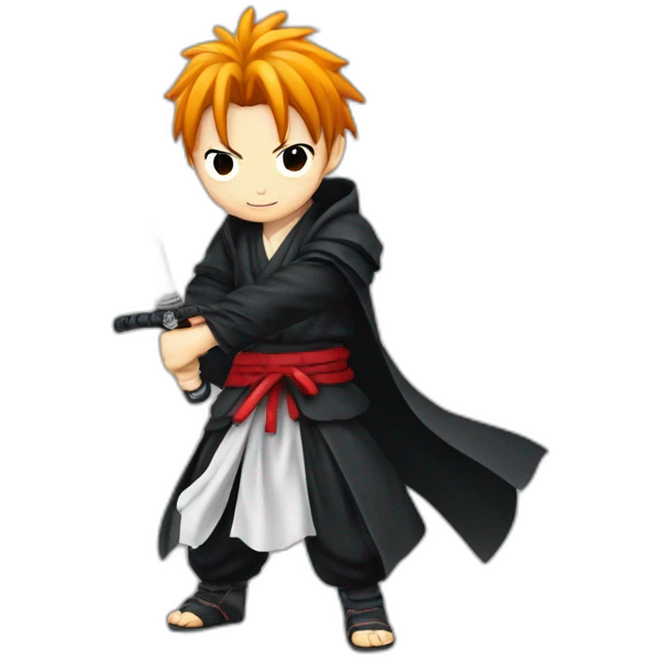 Kurosaki ichigo using his sword emoji