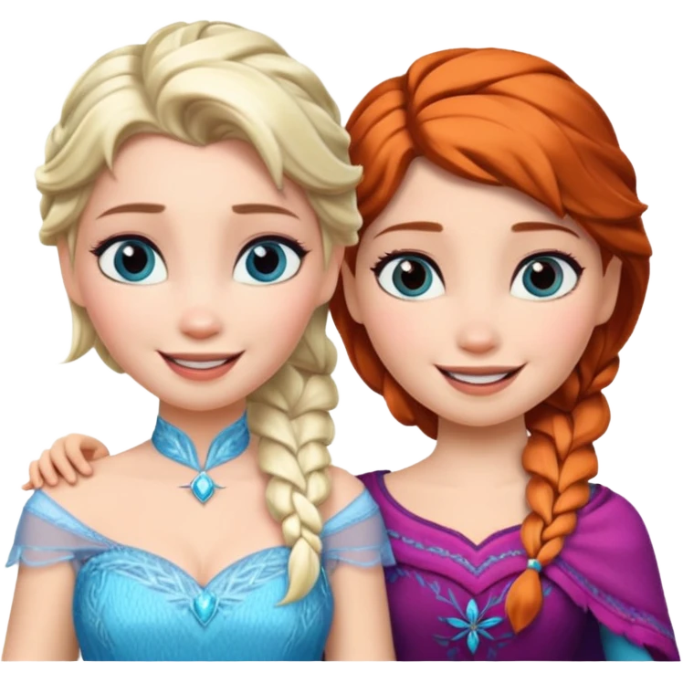 Elsa and anna emoji