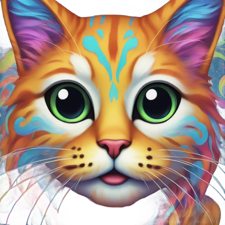 Trippy cat emoji