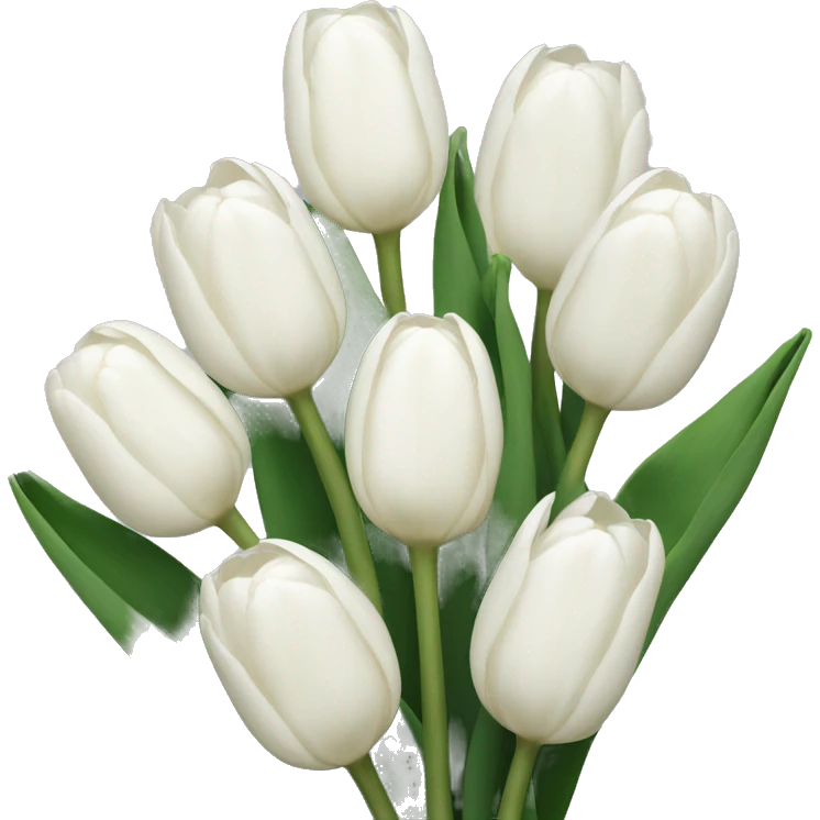 White tulips emoji