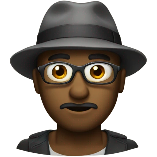 Disguised man at park emoji