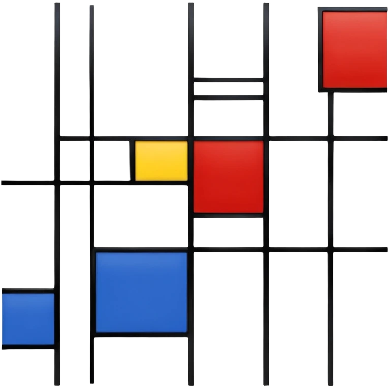 Piet Mondrian, Composition with Red Blue and Yellow painting  emoji