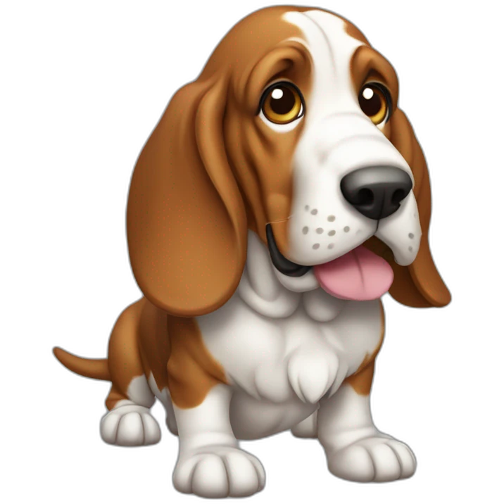Dog basset hound full-body emoji