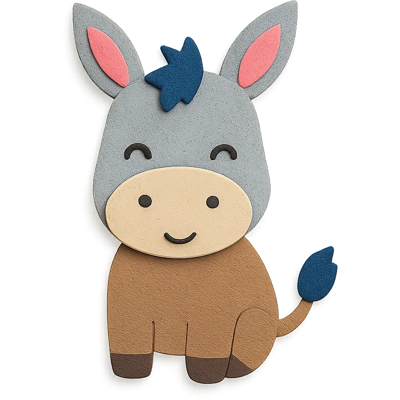 cute donkey emoji