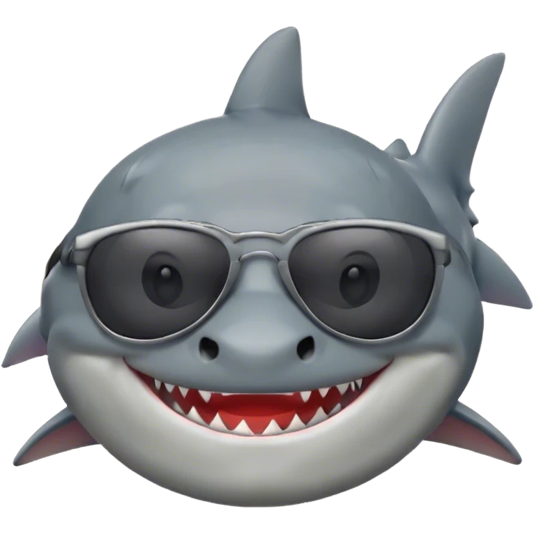 Shark with sunglasses emoji