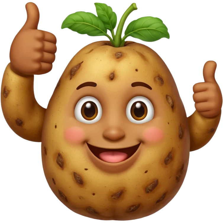 potato doing thumbs up emoji