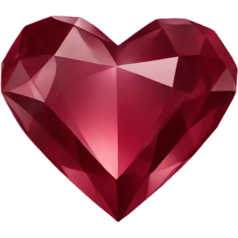 Burgundy heart-shaped diamond emoji