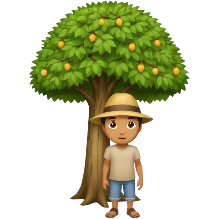 Man behind a tree emoji