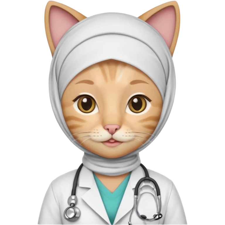 hijab cat doctor emoji