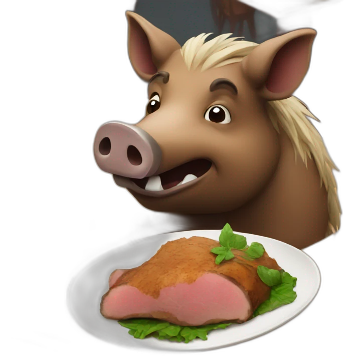 Boar in a restaurant emoji
