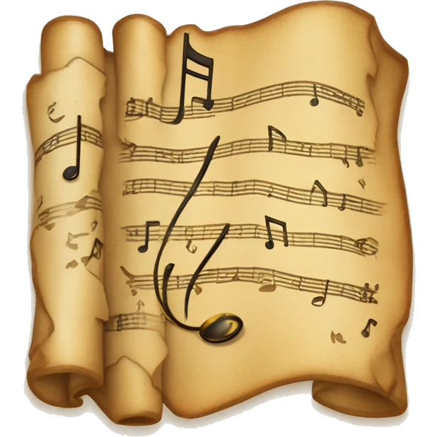Treasure map with a music note inside emoji