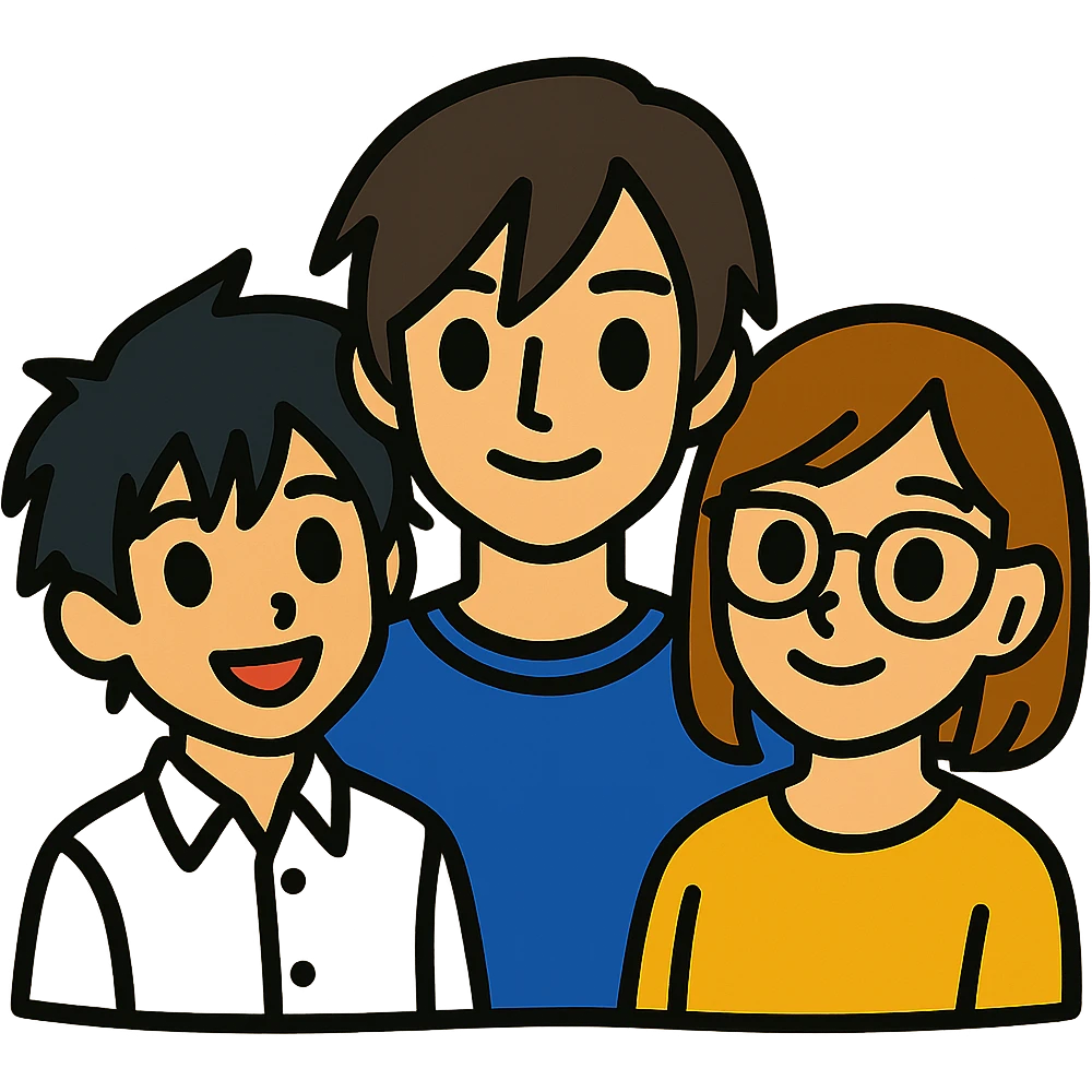 emoji combining Hiro, Miyamura, and Kanata Asai emoji