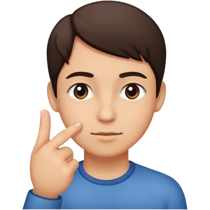 Side eye with finger and thumb tap emoji
