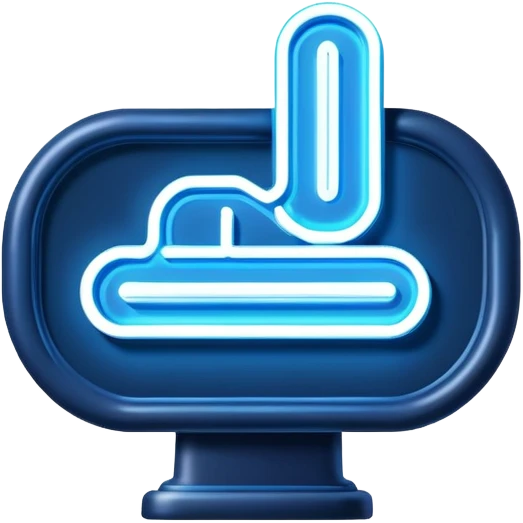 a blue neon sign on a nighttime bar emoji
