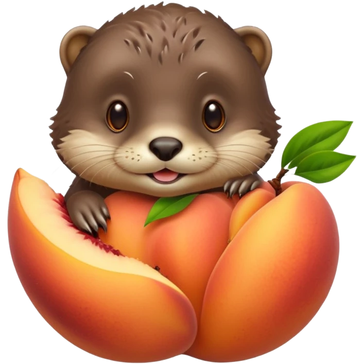 Otter in a peach 🦦🍑  emoji