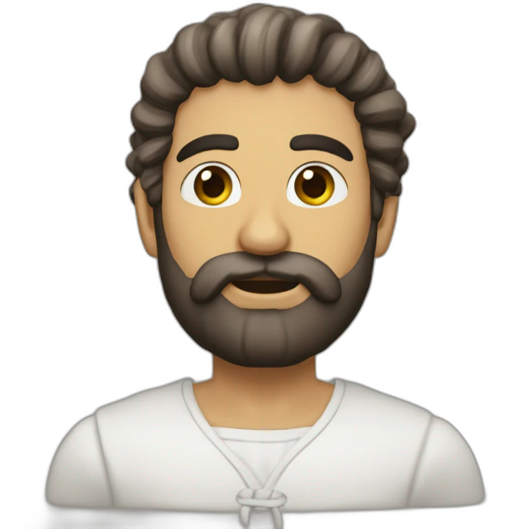 Texto “LosBarbis”siameses con barbas emoji