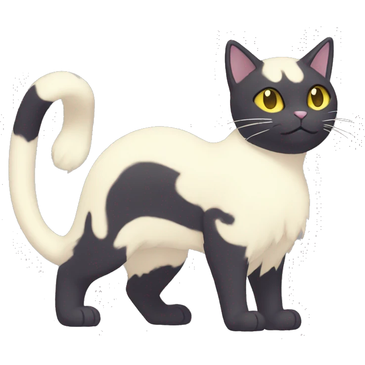 Dark-type-Psychic-type-Fakémon-Cat full body emoji