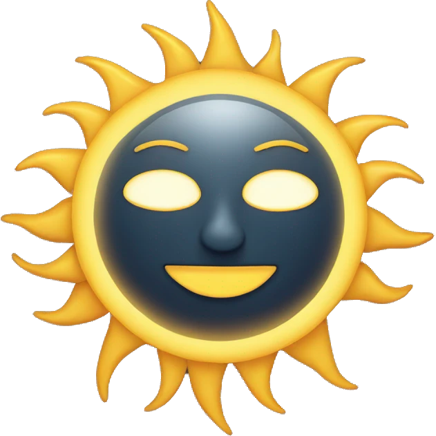 Sun and mixed with moon emoji
