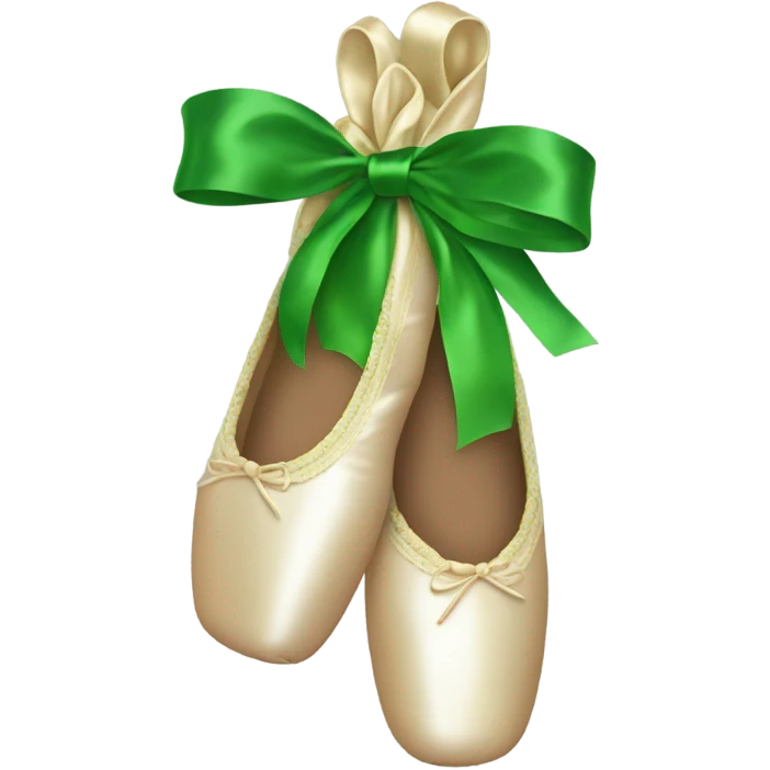 pointe shoe with green eyebrows emoji