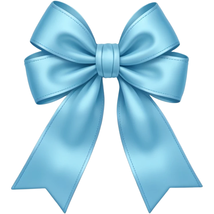 Light blue bow cartoonish emoji