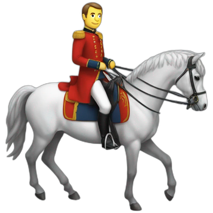 macron sur cheval emoji
