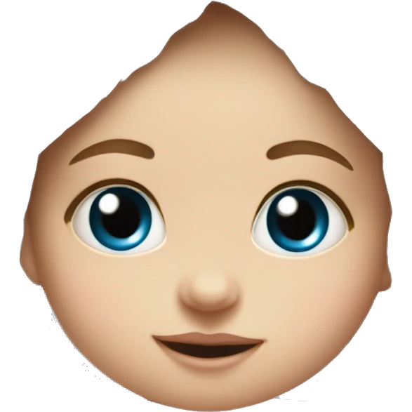 little baby girl with blue eyes in towel newborn emoji