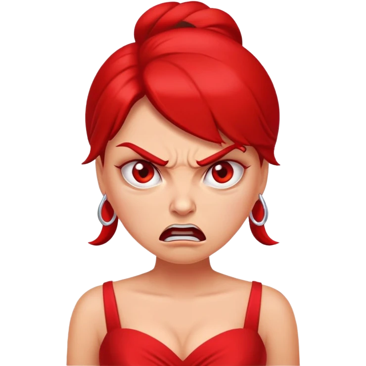 red diva being angry emoji
